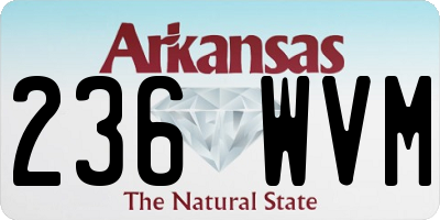 AR license plate 236WVM