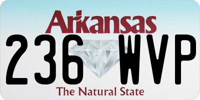 AR license plate 236WVP