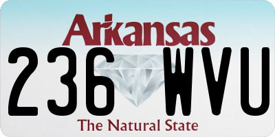 AR license plate 236WVU