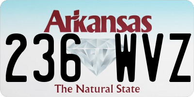 AR license plate 236WVZ