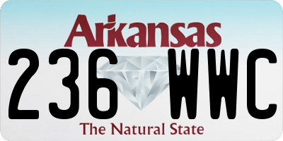 AR license plate 236WWC