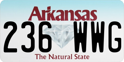 AR license plate 236WWG