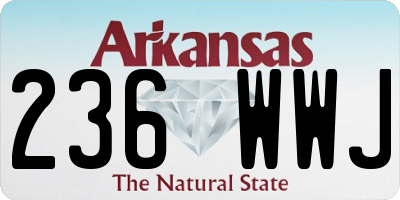 AR license plate 236WWJ