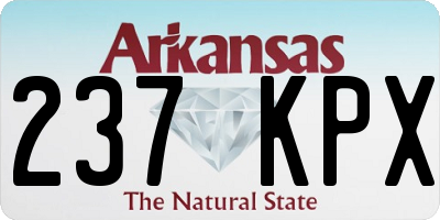 AR license plate 237KPX