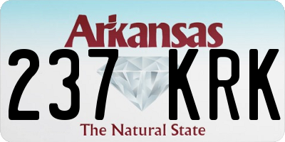 AR license plate 237KRK