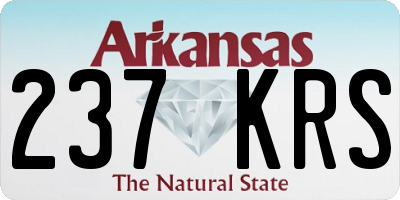AR license plate 237KRS