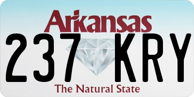 AR license plate 237KRY