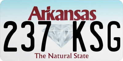 AR license plate 237KSG