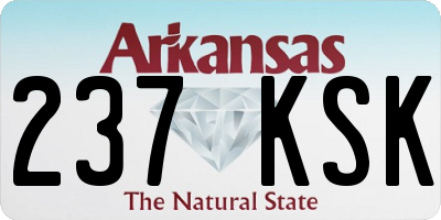 AR license plate 237KSK