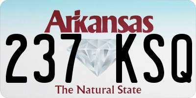AR license plate 237KSQ