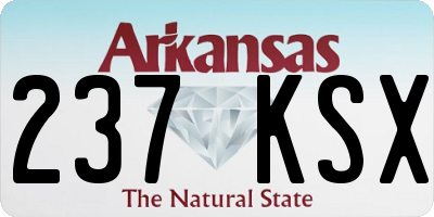 AR license plate 237KSX