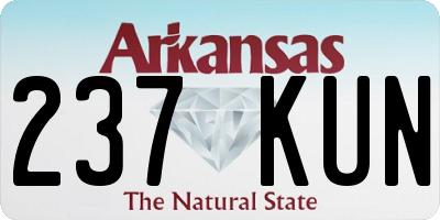 AR license plate 237KUN