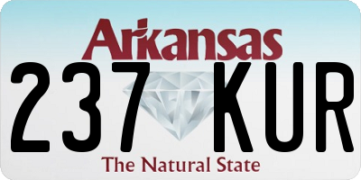 AR license plate 237KUR