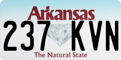 AR license plate 237KVN