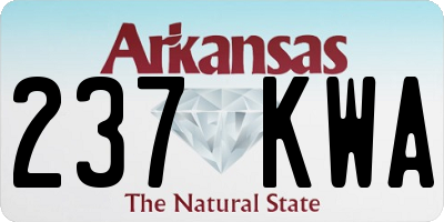 AR license plate 237KWA