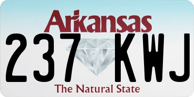 AR license plate 237KWJ