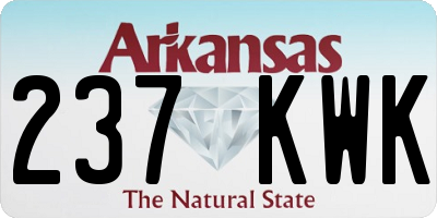 AR license plate 237KWK