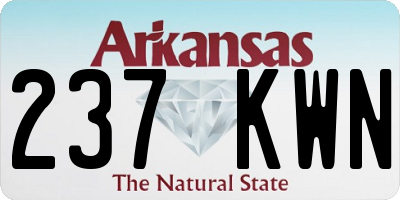 AR license plate 237KWN