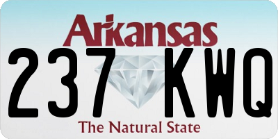 AR license plate 237KWQ
