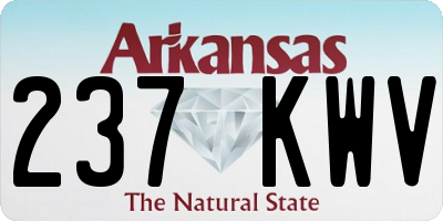 AR license plate 237KWV