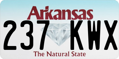 AR license plate 237KWX