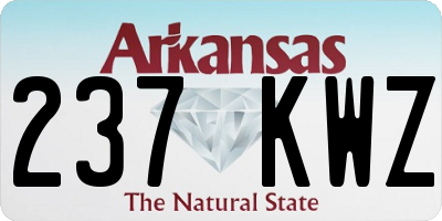 AR license plate 237KWZ