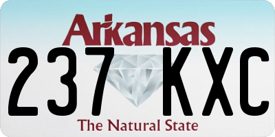 AR license plate 237KXC