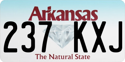 AR license plate 237KXJ