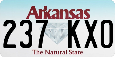 AR license plate 237KXO