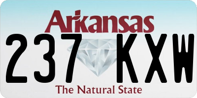 AR license plate 237KXW