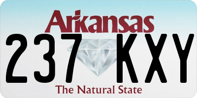 AR license plate 237KXY