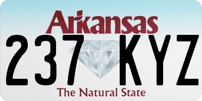 AR license plate 237KYZ