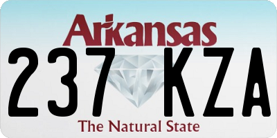 AR license plate 237KZA