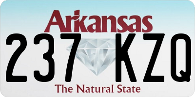 AR license plate 237KZQ