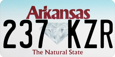 AR license plate 237KZR