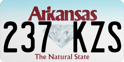 AR license plate 237KZS