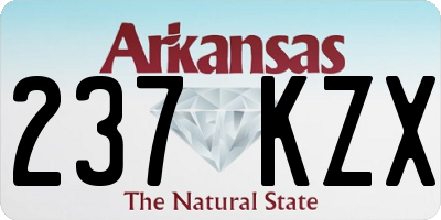 AR license plate 237KZX