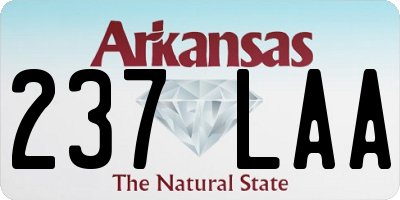 AR license plate 237LAA