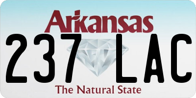 AR license plate 237LAC