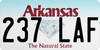 AR license plate 237LAF