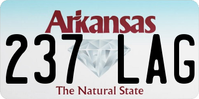 AR license plate 237LAG