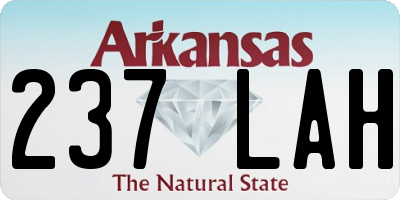 AR license plate 237LAH