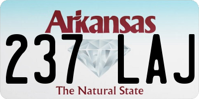 AR license plate 237LAJ