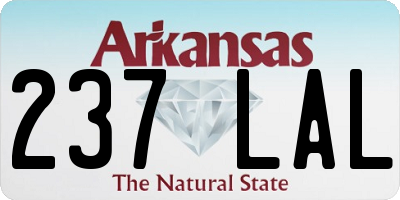 AR license plate 237LAL