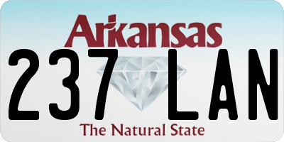 AR license plate 237LAN
