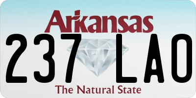AR license plate 237LAO
