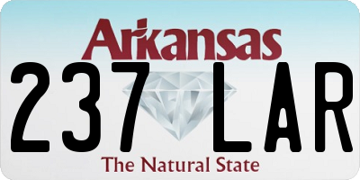 AR license plate 237LAR