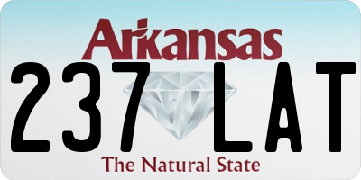 AR license plate 237LAT