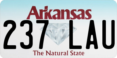 AR license plate 237LAU