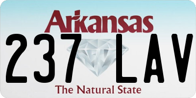 AR license plate 237LAV